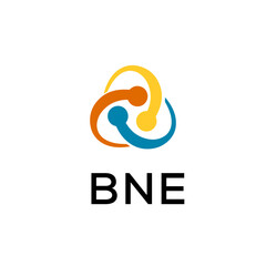 BNE creative minimalist letter logo.