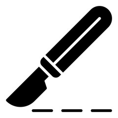 Scalpel Icon for Medical Use. Glyph Icon