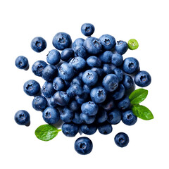 blueberries on white background