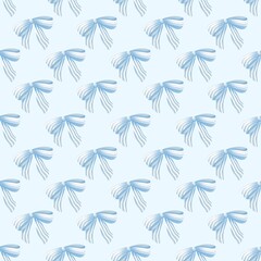 Blue Bow Seamless 