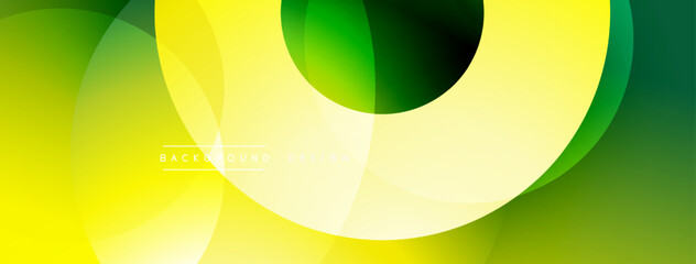 Background design with overlapping circular shapes, featuring smooth gradients and soft lighting effects, creating a dynamic abstract composition