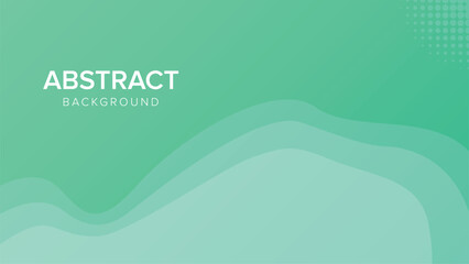 Abstract green gradient background with wave design