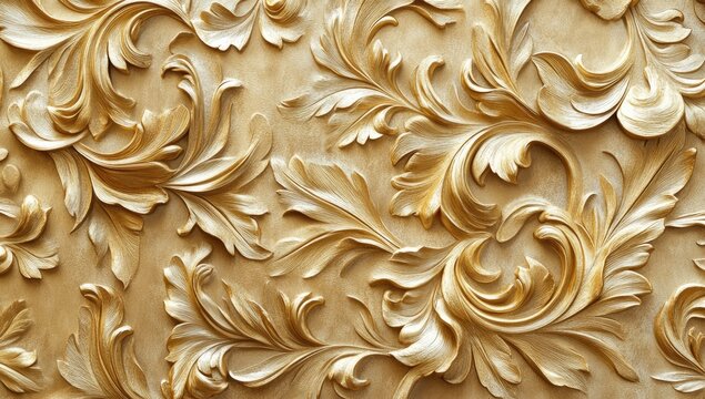 Ornate gold leaf decorative panel