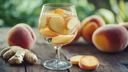 Refreshing Peach and Ginger Drink (1)