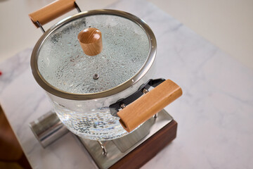 The Contemporary Modern Glass Kettle Effortlessly Boiling Water with a Stylish Decorative Touch