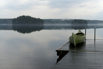 Obraz premium canoe on lake