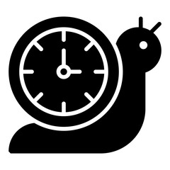 Icon Time Management Snail. Glyph Icon © arkinasi
