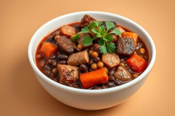 Colorful Brazilian Feijoada Dish