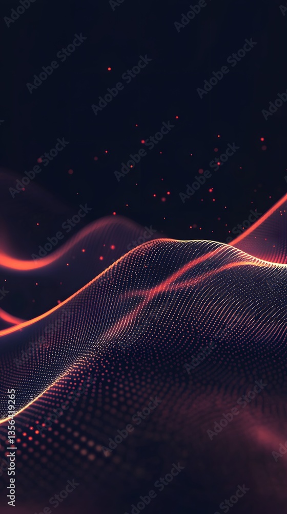 Wall mural 2. abstract premium black backdrop with sleek diagonal lines and a flowing halftone gradient in dark