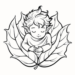 Fairy Tale Line Art for Coloring Book