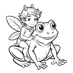 Fairy Tale Line Art for Coloring Book