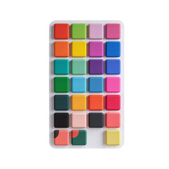 Artistic pastel color wheel with harmonious hues, segmented sections for color theory and design inspiration, high-quality transparent PNG