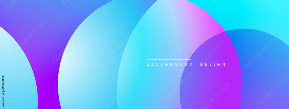 Aufkleber background design with overlapping circular shapes, featuring smooth gradients and soft lighting eff