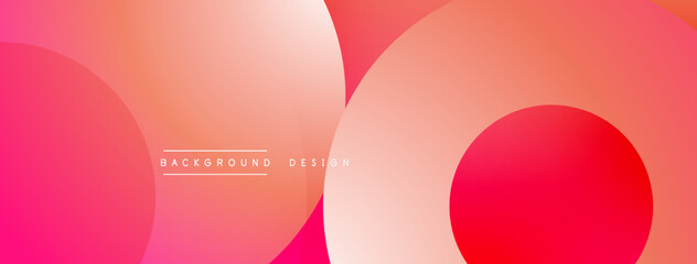 Layered circular shapes in vivid colors form a gradient-rich abstract design with smooth transitions, depth effects, and a modern, futuristic aesthetic