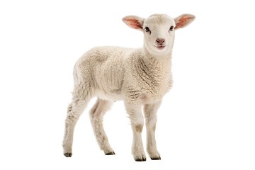 Cute sheep isolated on transparent png background