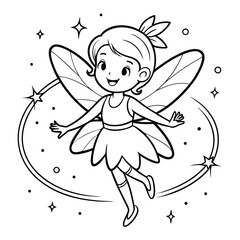 Fairy Tale Line Art for Coloring Book