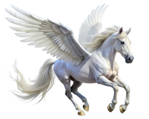 white horse  isolated on  white background PNG ,AI GENERATED