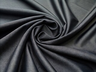 Fototapeta premium Black satin fabric background
