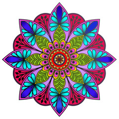 Color Mandala Art Design 