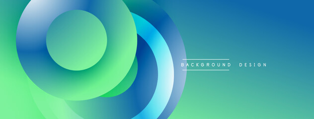Background design with overlapping circular shapes, featuring smooth gradients and soft lighting effects, creating a dynamic abstract composition