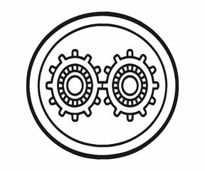 vector illustration of a decorative round frame