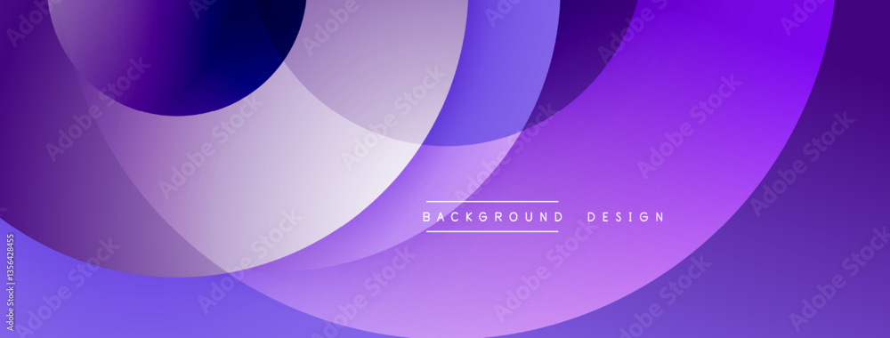 Poster Layered circular shapes in vivid colors form a gradient-rich abstract design with smooth transitions, depth effects, and a modern, futuristic aesthetic