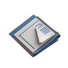 blue folder isolated on white