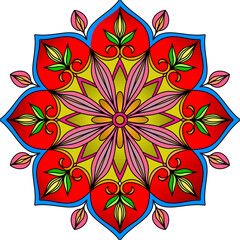 Color Mandala Art Design 