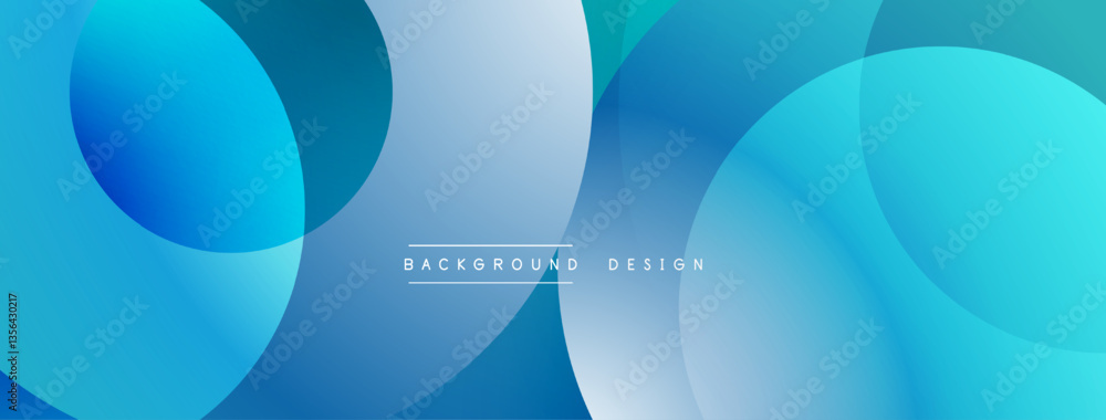 Aufkleber layered circular shapes in vivid colors form a gradient-rich abstract design with smooth transitions