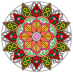 Color Mandala Art Design 
