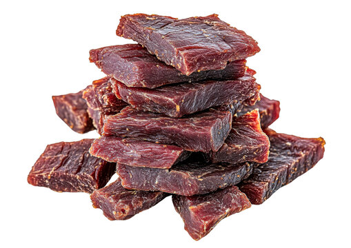 beef jerky stack - delicious dried meat snack