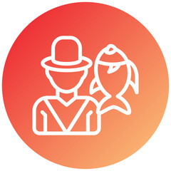 Vector Design Fisherman Icon Style