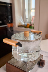 The Contemporary Modern Glass Kettle Effortlessly Boiling Water with a Stylish Decorative Touch
