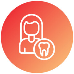 Female Dentist Icon Style