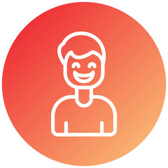 Smiling Man Icon Style