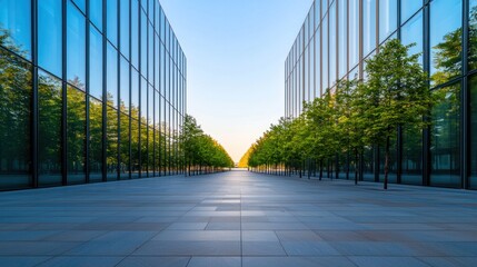 Fototapeta premium Captivating modern office buildings in urban landscape gigapixel quality showcase clear perspective