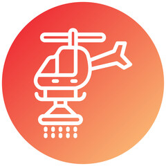 Firefighter Helicopter Icon Style