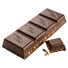 Chocolate bar isolated on white background
