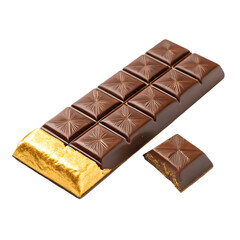 Chocolate bar isolated on white background