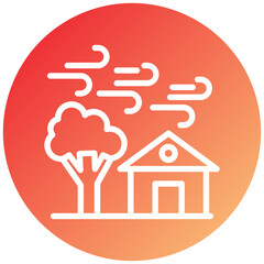 Wind Disaster Icon Style