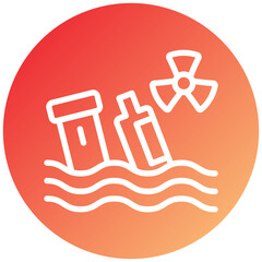 Water Pollution Icon Style