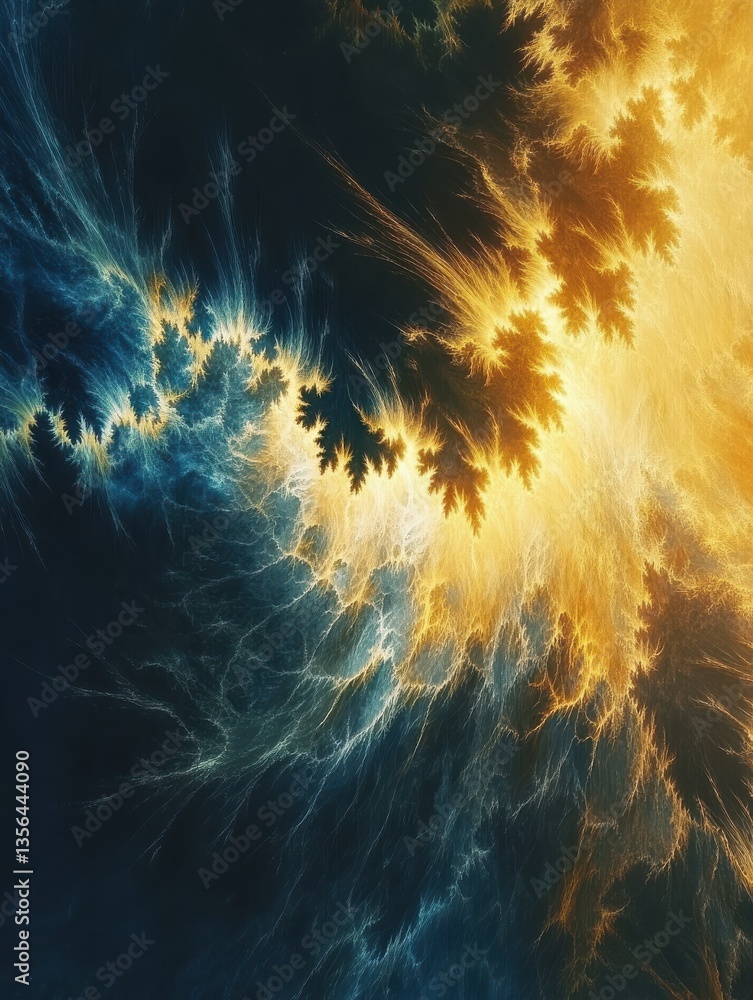 Poster imaginatory lush fractal texture generated image abstract background illustration