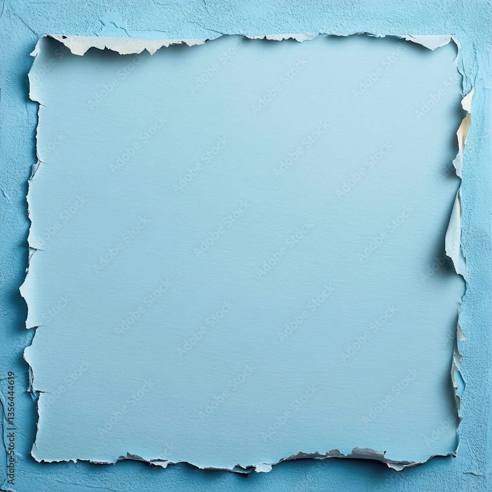 Aufkleber light blue paper with torn edges texture for using as text box