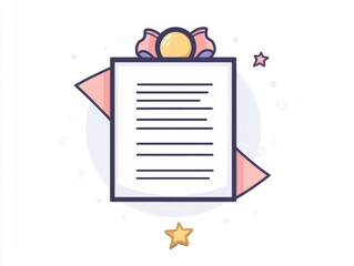 Gift Certificate, Document, Celebration,  Flat Design