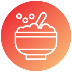 Cereal Bowl Icon Style
