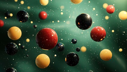 Abstract sphere composition, vibrant colors