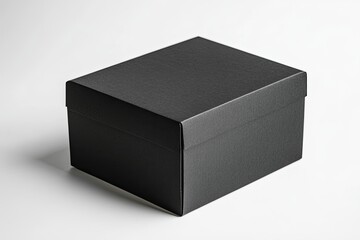 Naklejka premium Empty black gift box