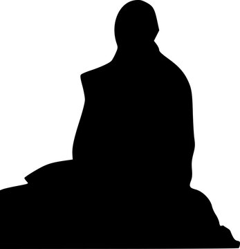recommend clip art: silhouette of a Monk Meditating