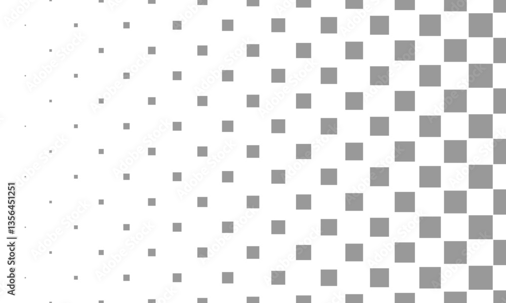Wall mural horizontal halftone with grey square pattern background. vector illustration.