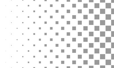 Horizontal halftone with grey square pattern background. Vector Illustration.	